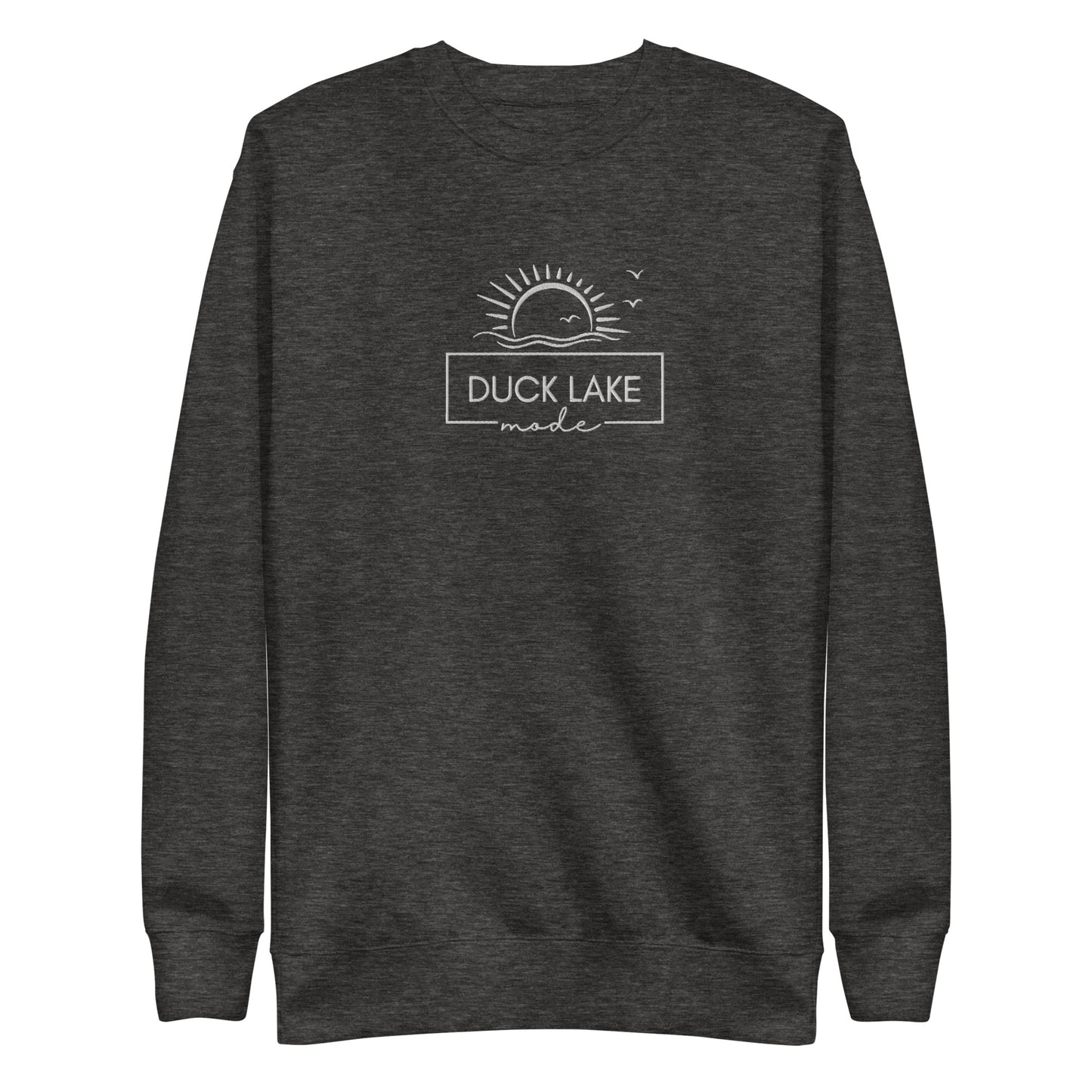 Duck Lake Embroidered Sweatshirt Unisex Premium Sweatshirt