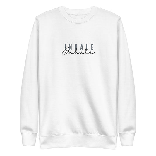 Embroidered Inhale Exhale Sweatshirt